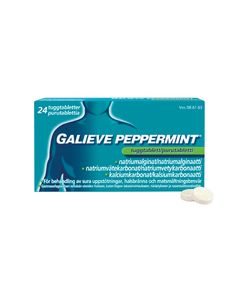 GALIEVE PEPPERMINT 250/133,5/80 mg purutabl 24 fol