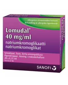 LOMUDAL 40 mg/ml silmätipat, liuos, kerta-annospakkaus 20x0,35 ml