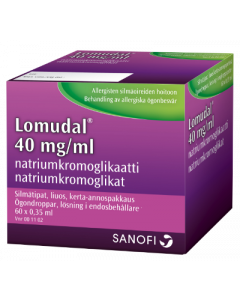 LOMUDAL 40 mg/ml silmätipat, liuos, kerta-annospakkaus 60x0,35 ml