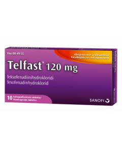 TELFAST tabletti, kalvopäällysteinen 120 mg 10 fol