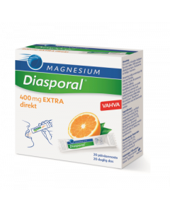 Diasporal Magnesium 400 Extra Direkt rakeet, annospussi 20 kpl