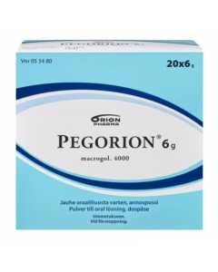 PEGORION 6 g jauhe oraaliliuosta varten, annospussi 20x6 g