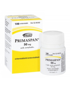 PRIMASPAN 50 mg enterotabl 100 kpl