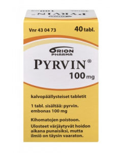 PYRVIN tabletti, kalvopäällysteinen 100 mg 40 kpl