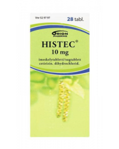 HISTEC 10 mg imeskelytabl 28 fol