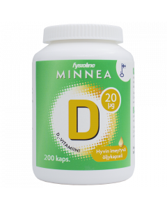 Minnea D-vitamiini 20 mikrog 200 kaps