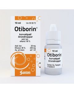 OTIBORIN korvatipat, liuos 30/200 mg/ml 10 ml