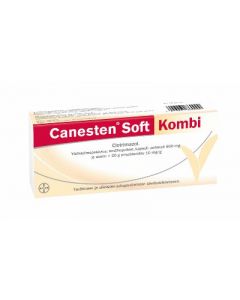 CANESTEN SOFT KOMBI 500 mg + 10 mg/g emulsiovoide + emätinpuikko, kaps pehmeä 1+20 g