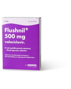 FLUSHNIL 500 mg tabl, kalvopääll 8 fol