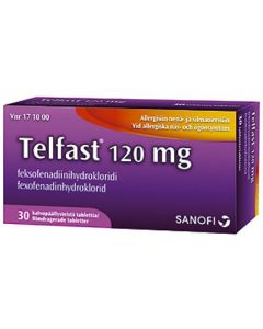 TELFAST tabletti, kalvopäällysteinen 120 mg 30 fol