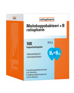 MAITOHAPPOBAKTEERI + B RATIOPHARM 100 KAPS