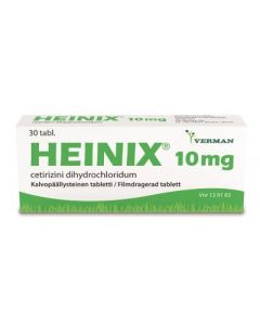 HEINIX 10 mg tabl, kalvopääll 30 fol