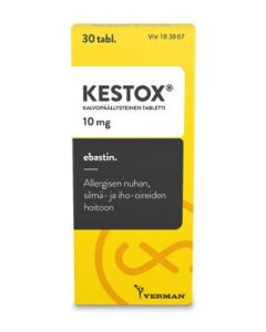 KESTOX tabletti, kalvopäällysteinen 10 mg 30 fol