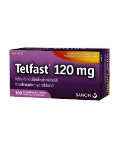 TELFAST tabletti, kalvopäällysteinen 120 mg 100 fol