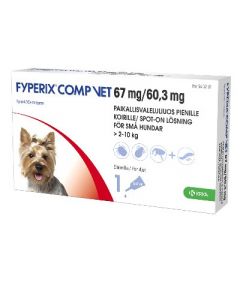 FYPERIX COMP VET 67/60,3 mg paikallisvaleluliuos (pienille koirille)0,67 ml
