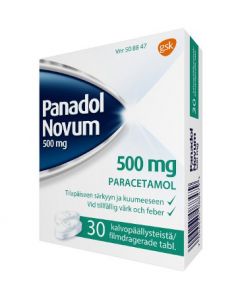 PANADOL NOVUM 500 mg tabl, kalvopääll 30 fol