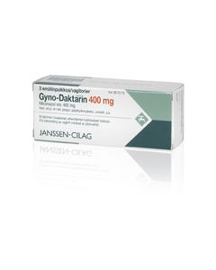 GYNO-DAKTARIN 400 mg emätinpuikko, kaps, pehmeä 3 fol