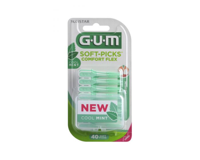GUM Soft-Picks Comfort Flex Mint Medium harjatikku 40 kpl