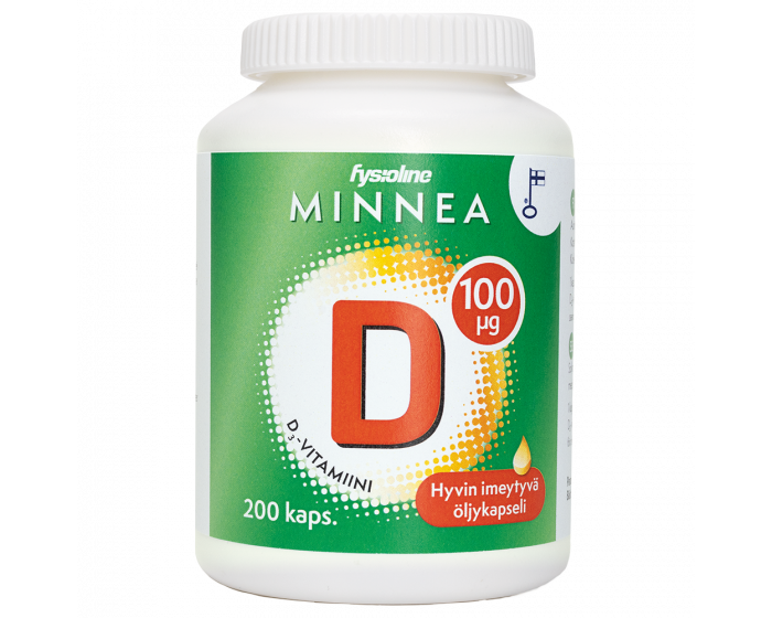 Minnea D-vitamiini 100 mikrog 200 kaps