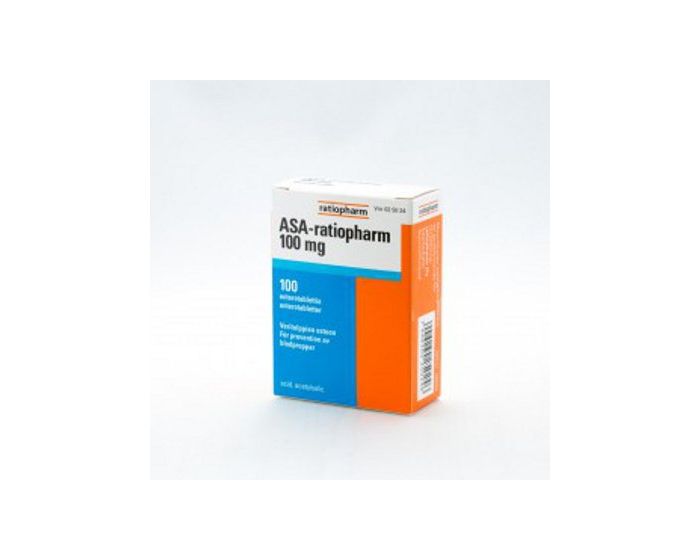 ASA-RATIOPHARM 100 mg enterotabl 100 fol